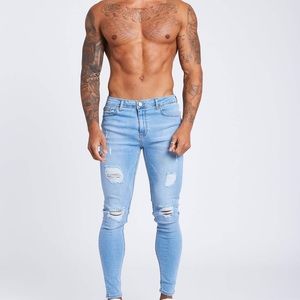 Legend London light blue skinny jeans ripped